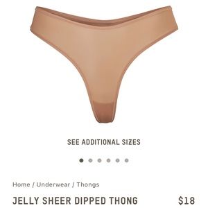 BRAND NEW JELLY SHEEER SKIMS THONG